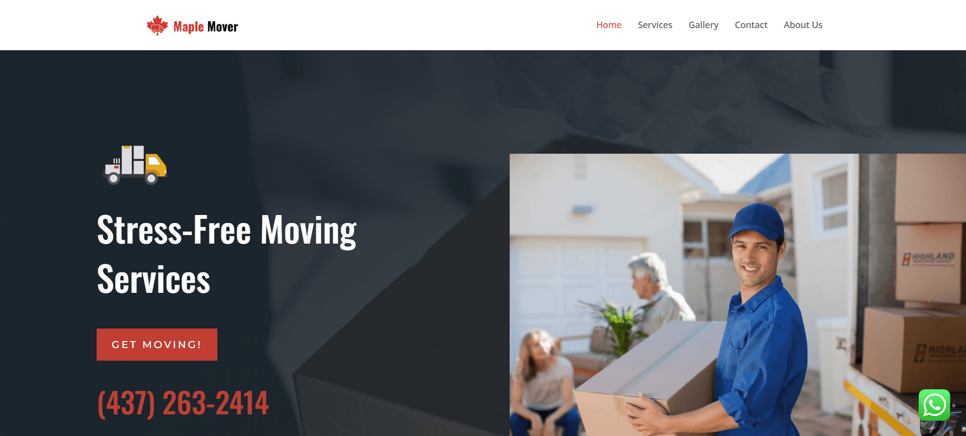 Maple Mover Website — screenshot 1