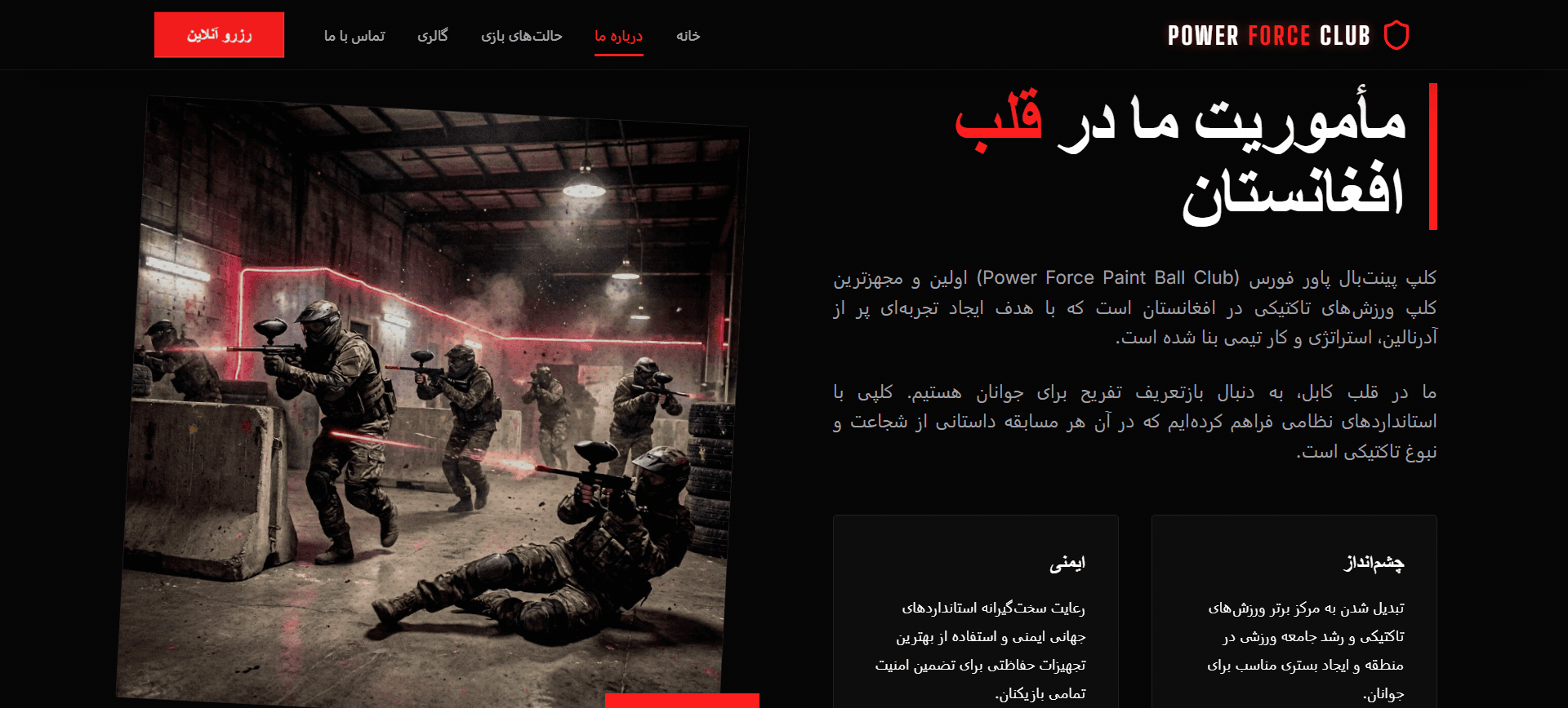 Power Force Paintball Website — screenshot 2