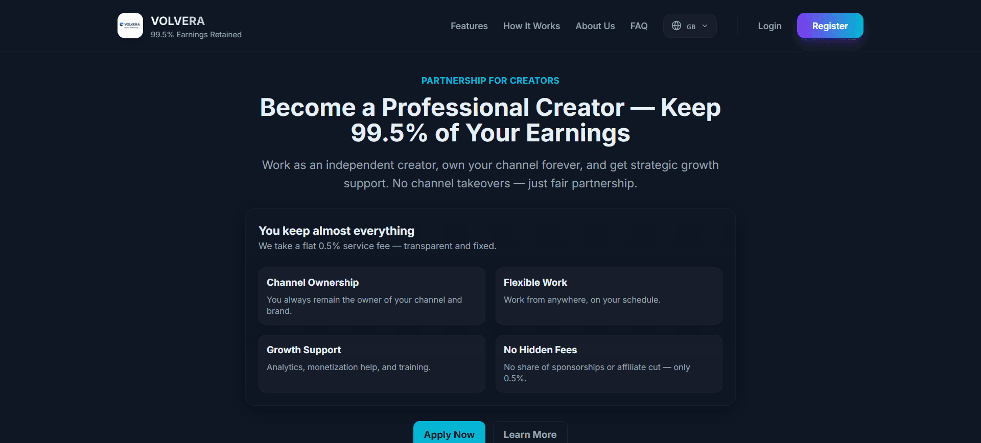Volvera Company Website — screenshot 1